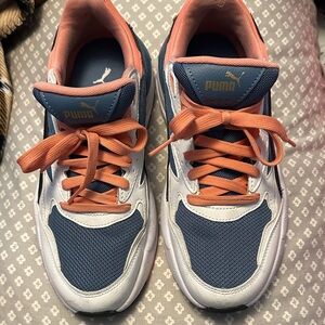 Puma Women's Blue and Orange Sneakers